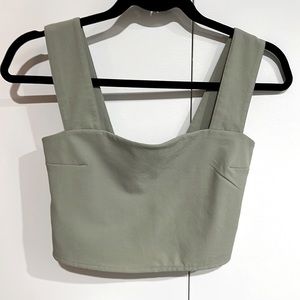 Cute cropped top/tank Abercrombie and fitch size small, muted green